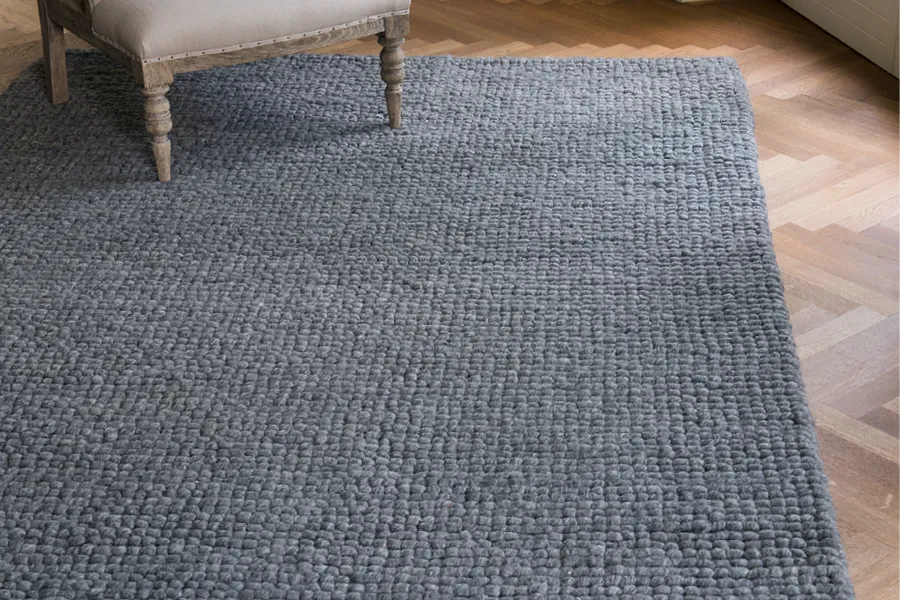 Wohnwelten Peas-Teppich Aquinnah Grau